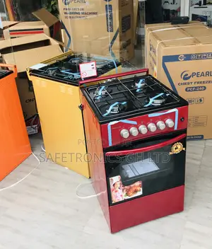 Glass Lid 4 Gas Cooker Oven With Grill Volcano 50by50