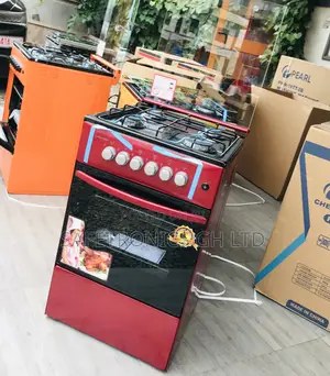 Sealed Volcano 4 Gas Cooker Oven With Grill 50x50 Red