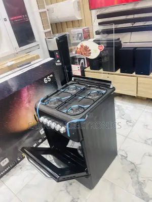 Spectacular Design Black Volcano 4burner Oven 50/50