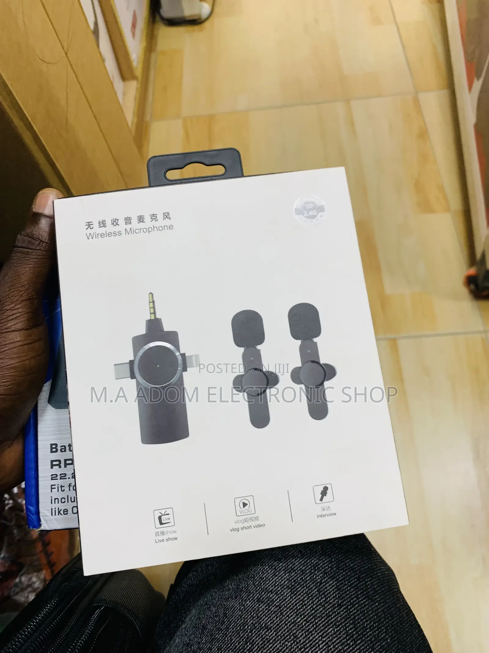 Dual Wireless Microphone for iPhone Android Mobile