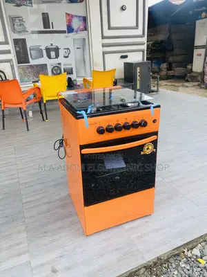 Fast Cooking Volcano 50x50 Gas Oven 4 Burner(Orange).