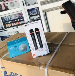 Durable Black Bluetooth Wireless JBL 2 Set UHF Microphone 