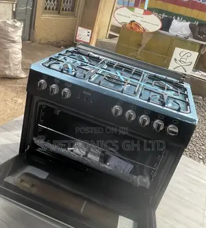5 Gas Cooker Oven With Grill Ferre 60x90 Auto Ignition Black