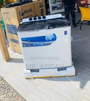 Spin/Dry Twin Tub Midea 12kg Electric Washing Machine.