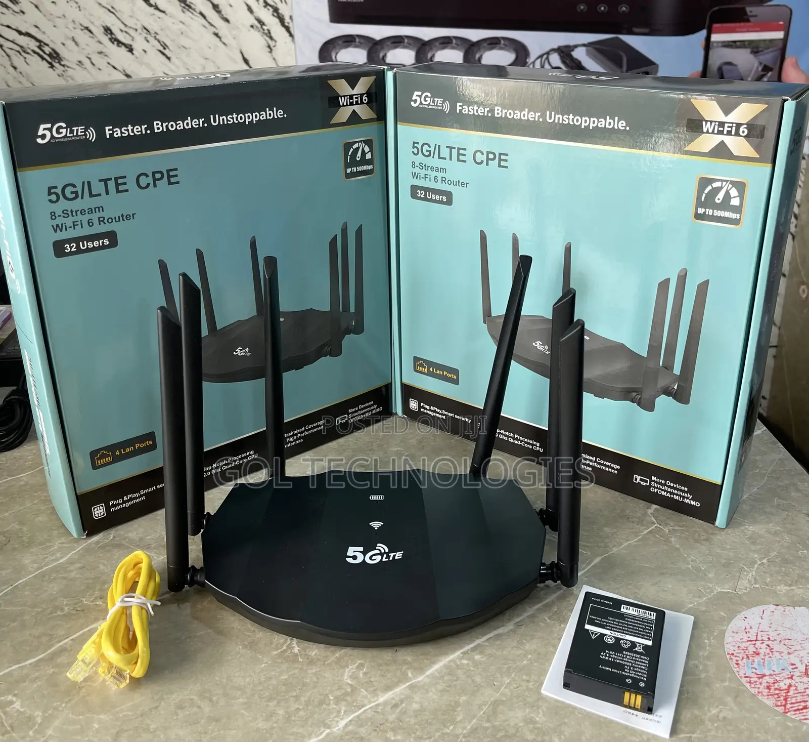 Universal Router 5G / LTE CPE Wifi-6 Up to 500mbps Faster RT