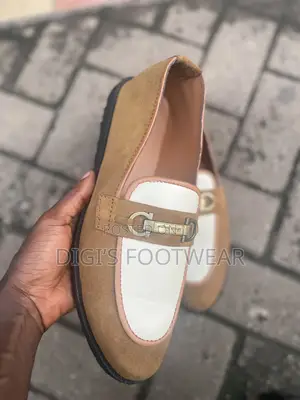Brown and White Shoe