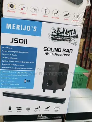Quality Merijo 3.1channel Bluetooth Sound Bar(300watt).