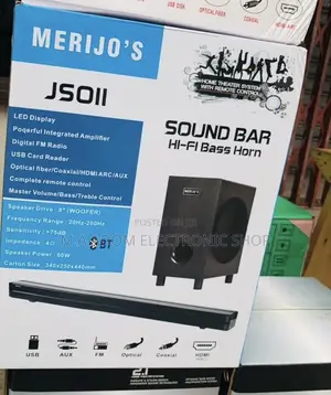 Elegant Design Merijo Bluetooth Sound Bar(300W)3.1ch.