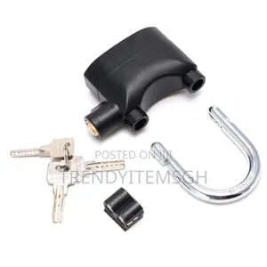 Black Waterproof Security Siren Alarm Padlock
