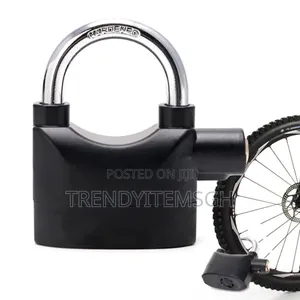 Black Waterproof Security Siren Alarm Padlock