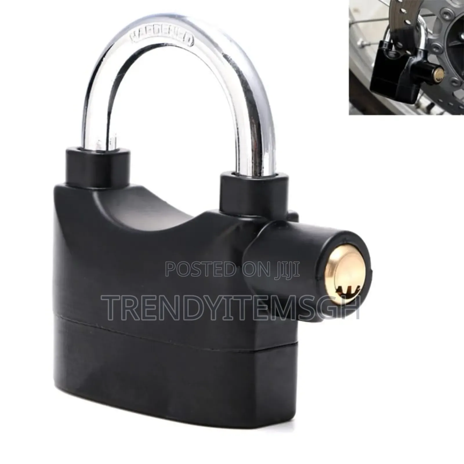 Black Waterproof Security Siren Alarm Padlock