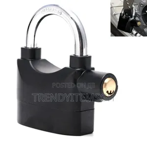 Black Waterproof Security Siren Alarm Padlock