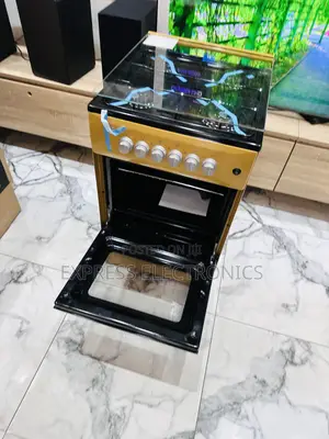Gold Color Oven Grill 4burner 50/50 Volcano Oven