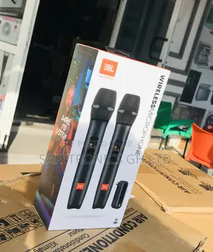Black Bluetooth Wireless JBL 2 Set UHF Microphone