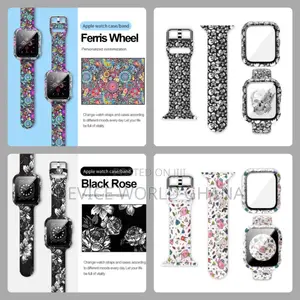 Printed 2 In 1 Case + Strap For Apple Watch (All Sizes)