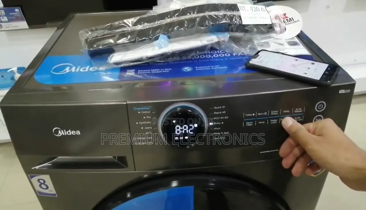 Style and Functionality, WIFI, Inverter Midea 8kg MF200W80WB