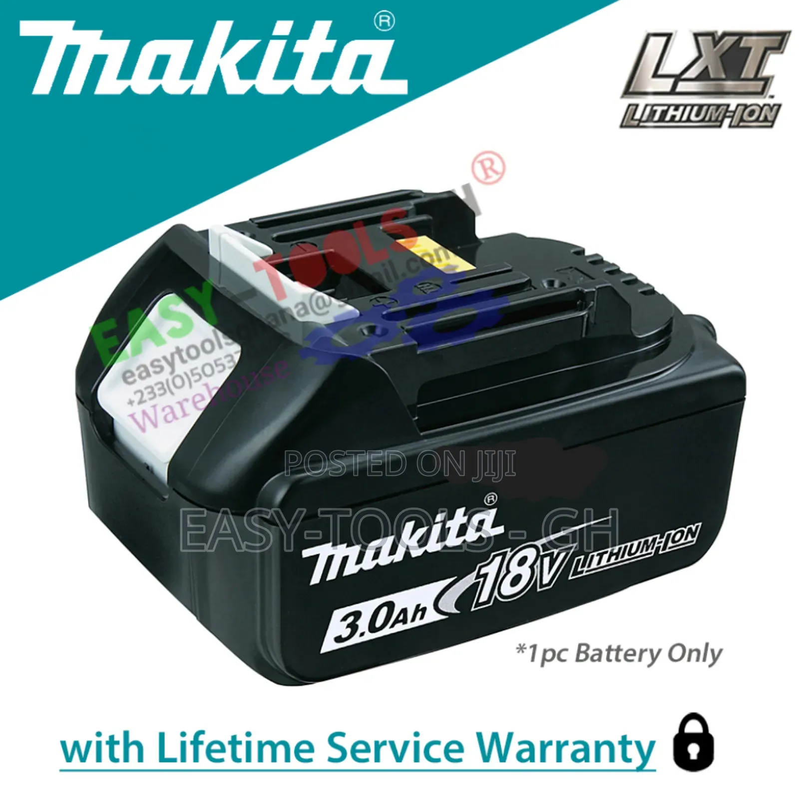 Makita Battery LXT Lithium-Ion 18v 3.0ah