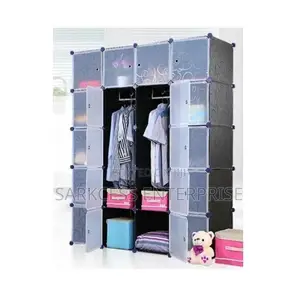 20 Cubes Plastic Wardrobe - Black/White