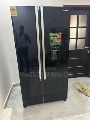 Ultramodern Innova Sidi by Side Black Fridge With Dispenser