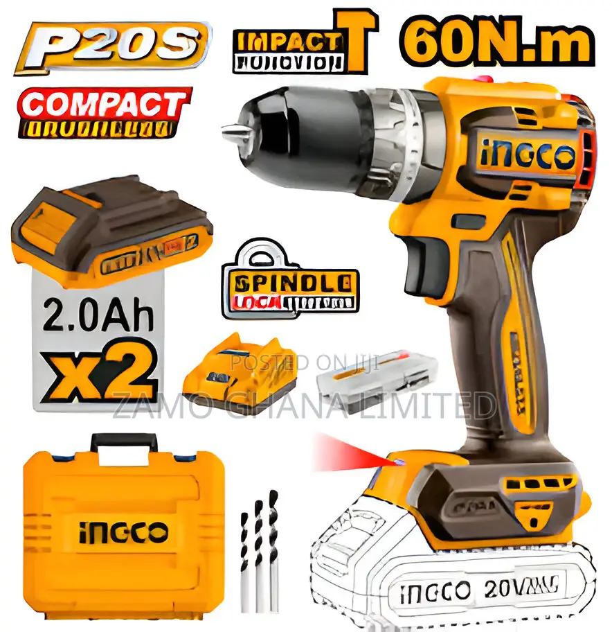 Compact Brushless Cordless Drill 20v 60nm - Cdli20602