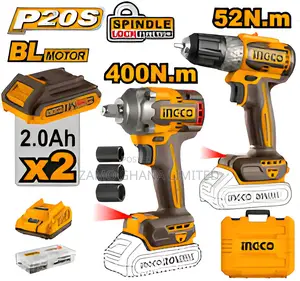 Cordless 2 PCS Combo Kit Drill + Wrench 20v - Ckli20271