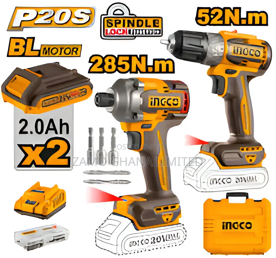 Cordless 2 PCS Combo Kit Drill + Driver 20v - Ckli20272