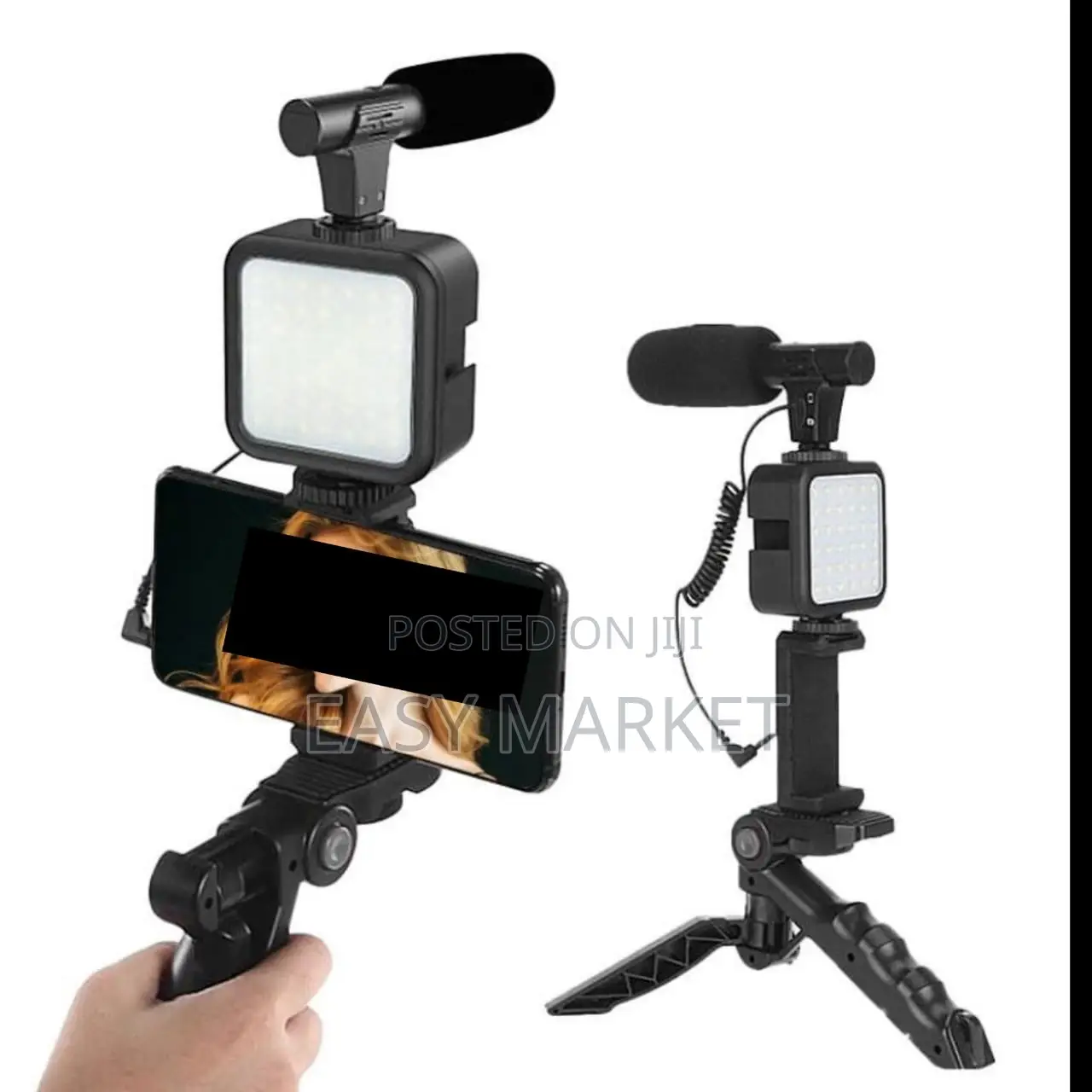 Phone Holder With Mic and Light