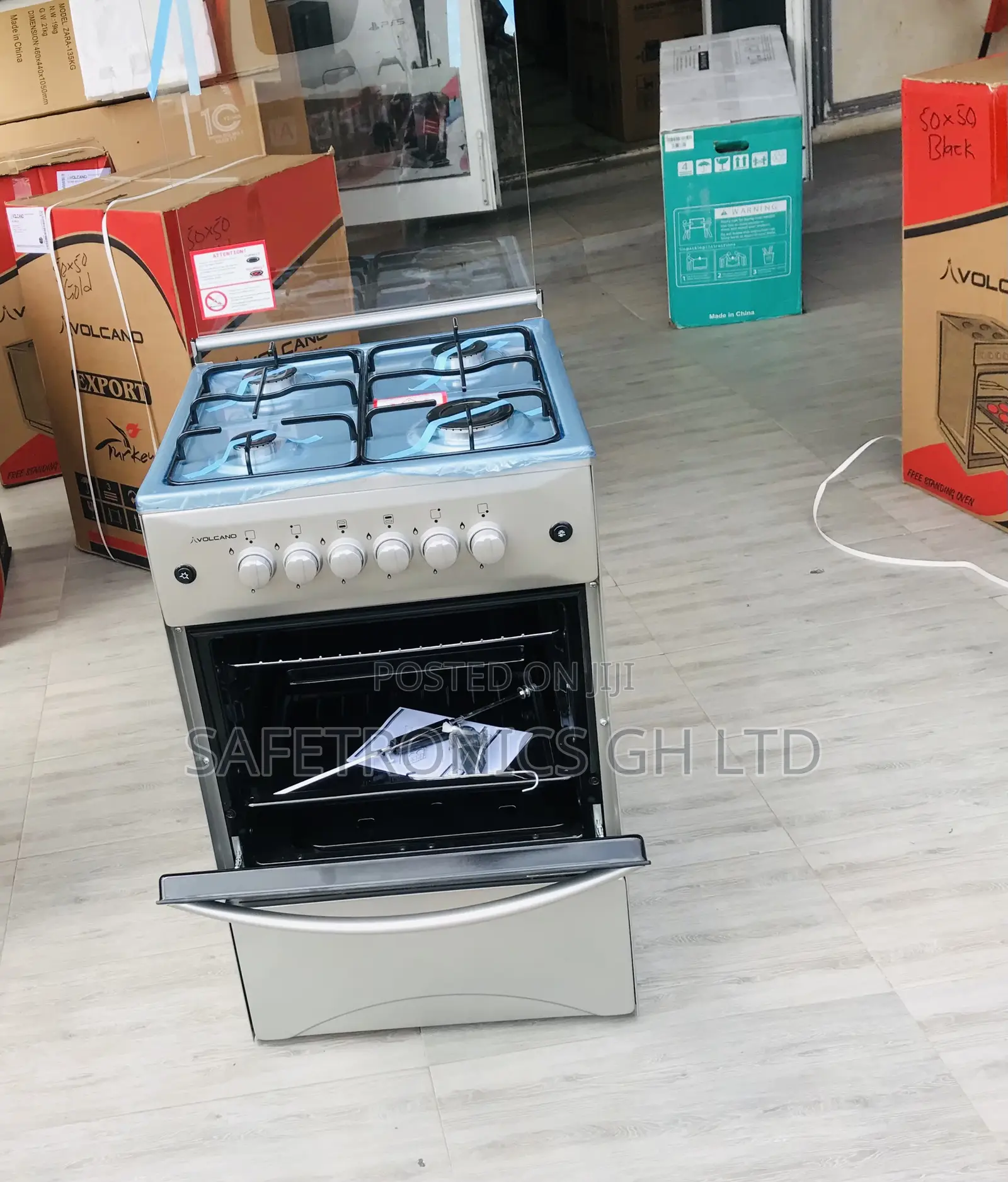Sealed Quality Volcano 50by50 4 Gas (Gray) Oven/Grill 