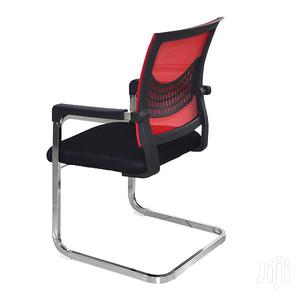 Visitor Chair Mesh Red/Black/Grey
