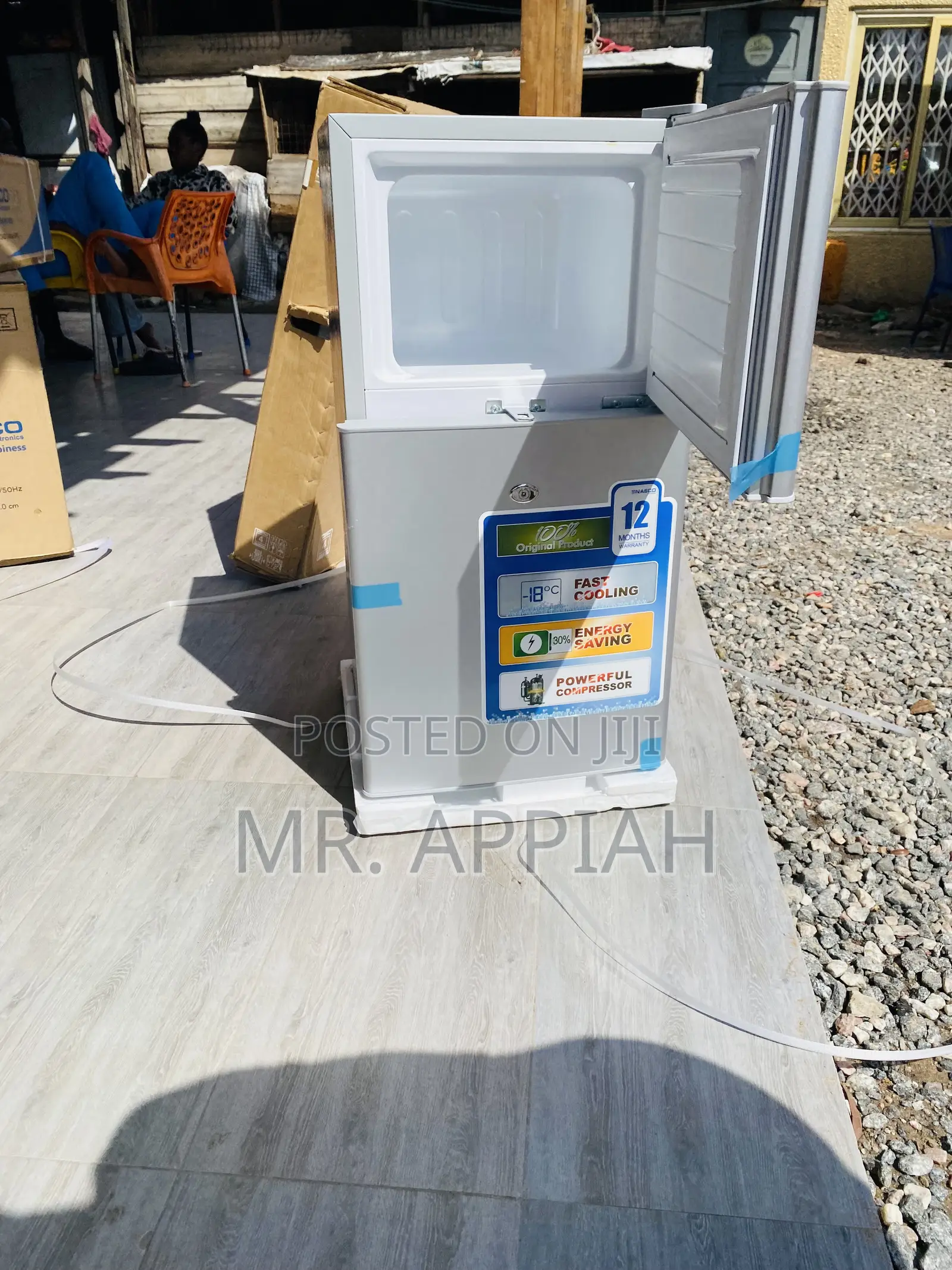 Nasco Top Freezer Electric Table Top Fridge(Gray).