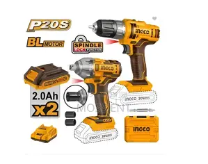 Combo Kit Drill + Wrench + Battery + 50 PCS Accs - Ckli20271