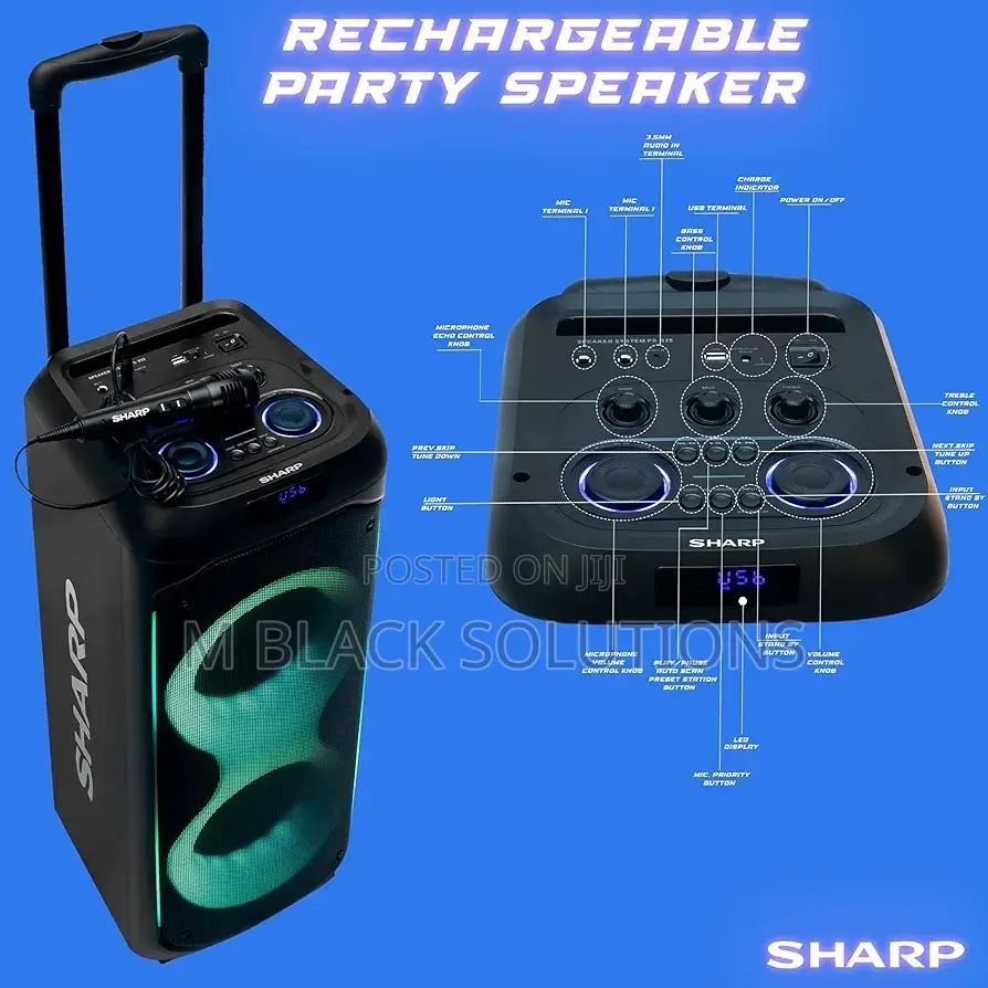 Sharp Ps-935 Bluetooth Party Speaker