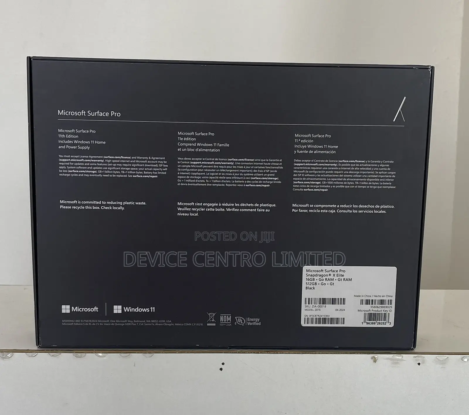 New Microsoft Surface Pro 512 GB Black