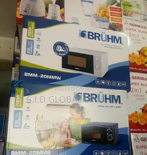 Opt New Bruhm 20L 700W Solo Microwave Oven BMM-20mw-White