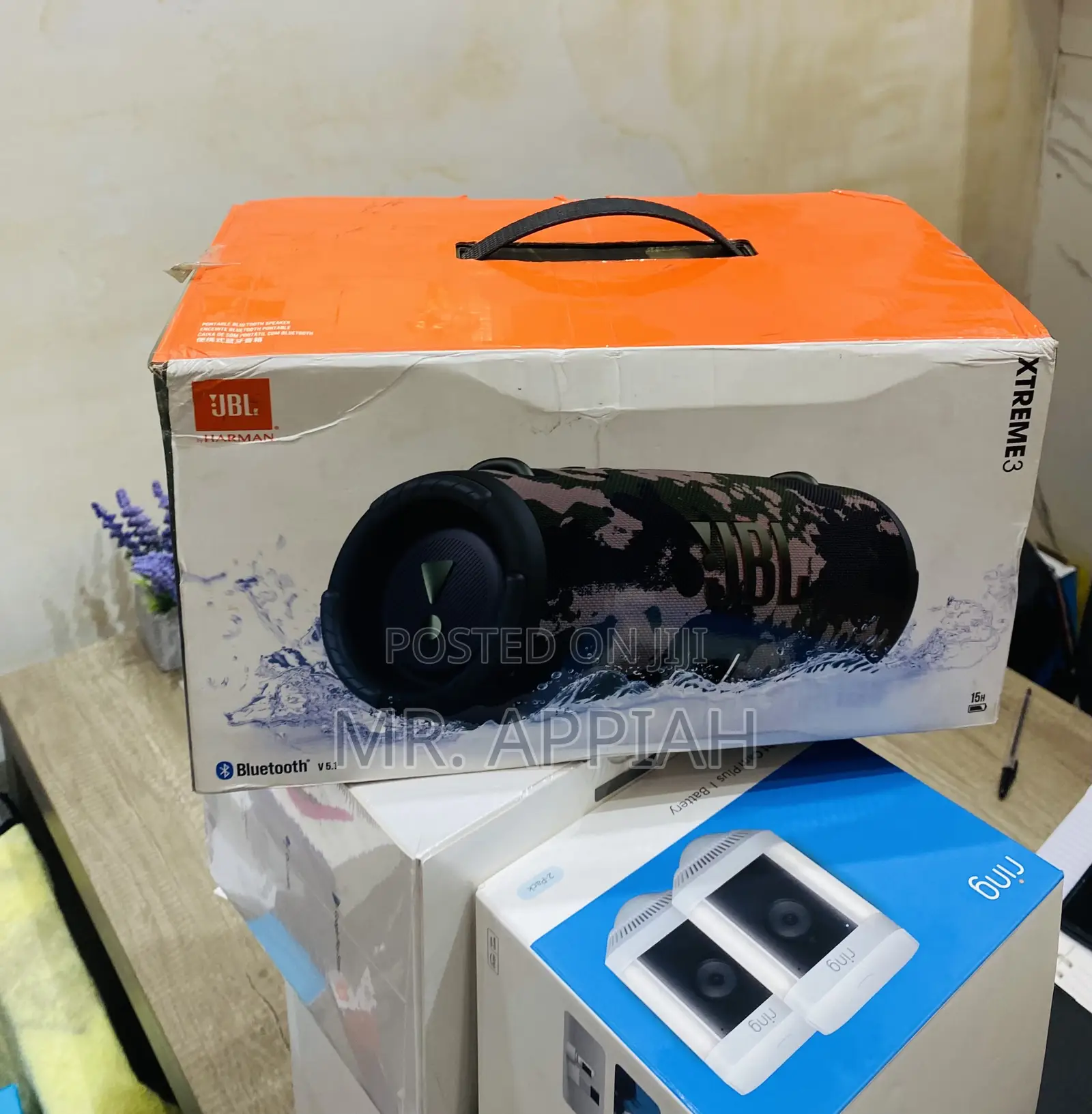Sleek JBL Xtreme 3 Portable Bluetooth Speaker (Black).