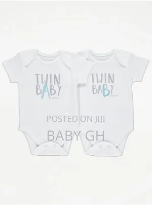 White Twin Baby Bodysuits 2 Pack