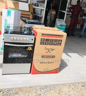 (Gray) 3 Gas 1 Electric Oven/Grill Volcano