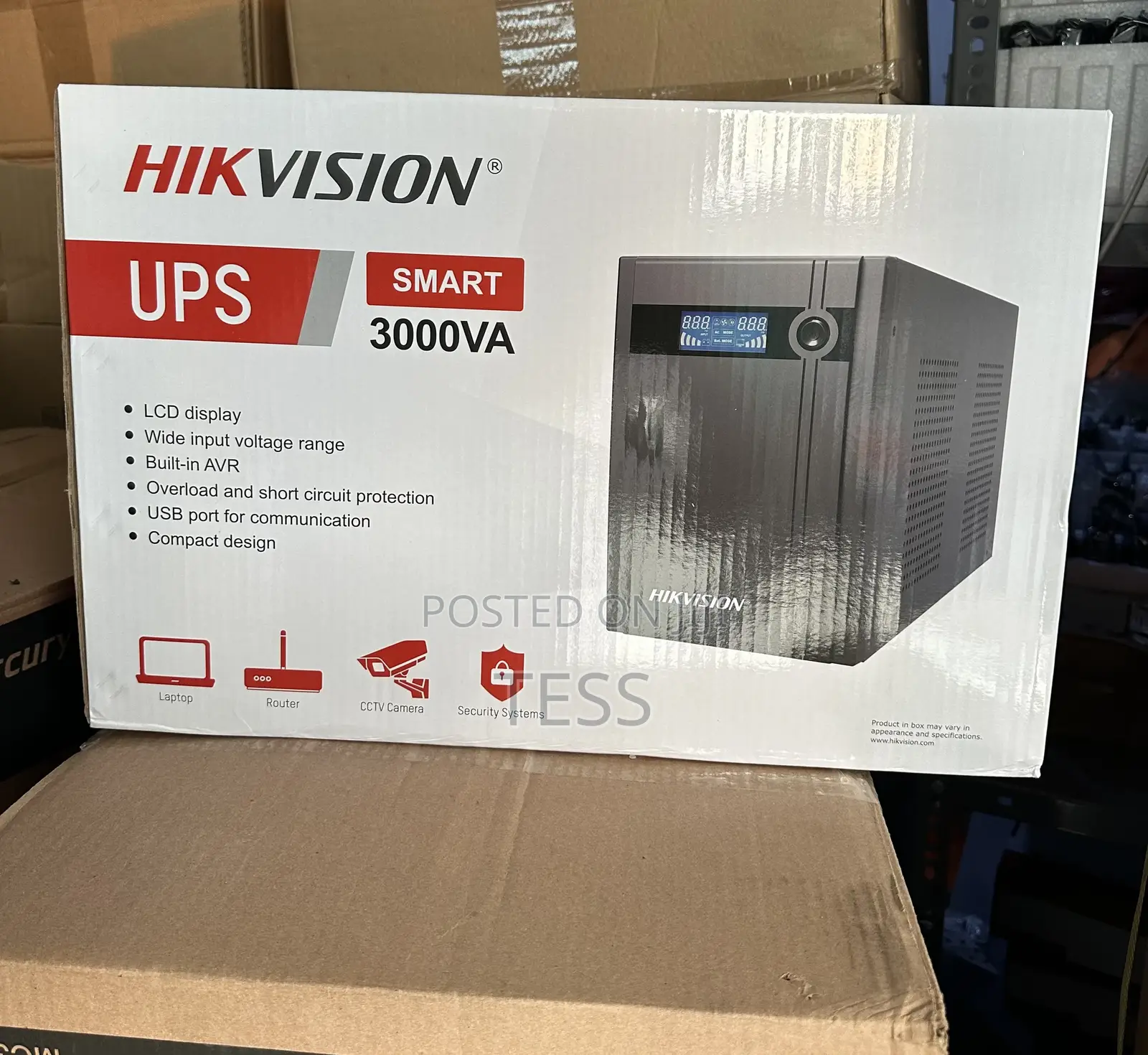 Hikvision Ups Smart 3000va (3kva) 9ah Battery X4