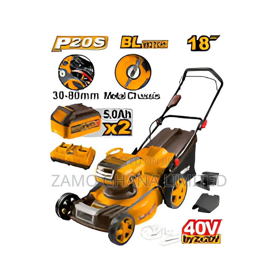 Cordless Lawn Mower 40v 18" + 2 Battery - Lmli20186