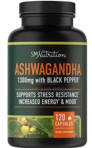 Ashwagandha 1300mg With Black Pepper,120 Capsules