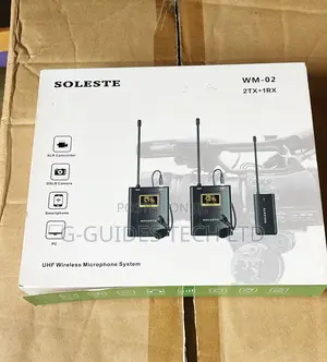 Soleste Wm-02 Uhf Wireless Double Lapel Microphone for Camera