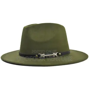 Angel! Forest Green Fedora Hat, Unisex. 053279ln