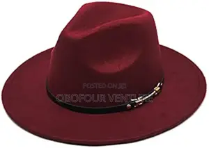 Angel! Maroom/ Wine Fedora Hat, a Hat for Every Season. KKGGKB