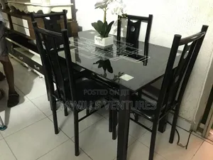 Dining Set(Glass Table With 4 Chairs)