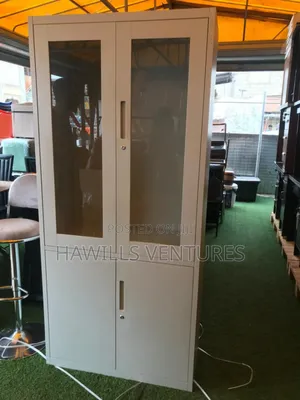 Metal Cabinet Half Glass