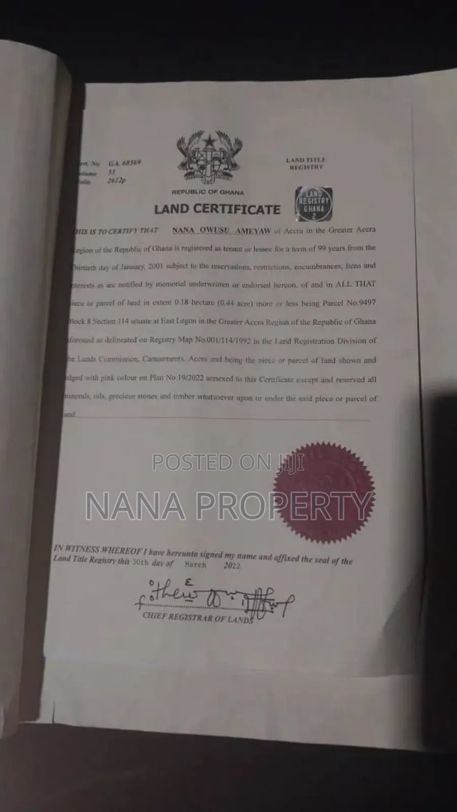 One Plot of Land for Sale Located at East Legon Ajingano