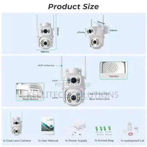 Double Lens 6MP CCTV Camera, Icsee App