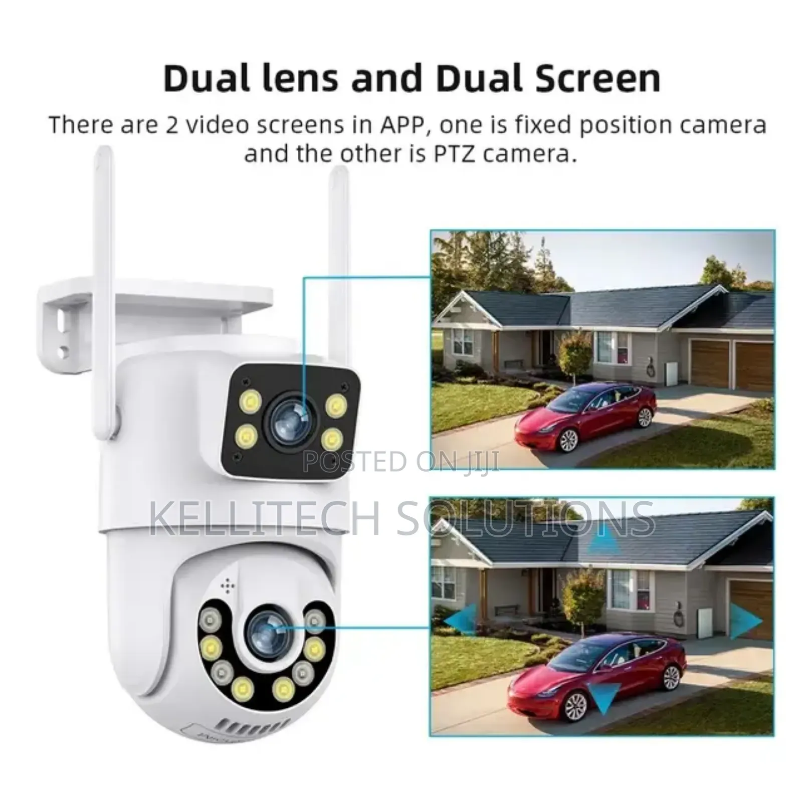 Double Lens 6MP CCTV Camera, Icsee App
