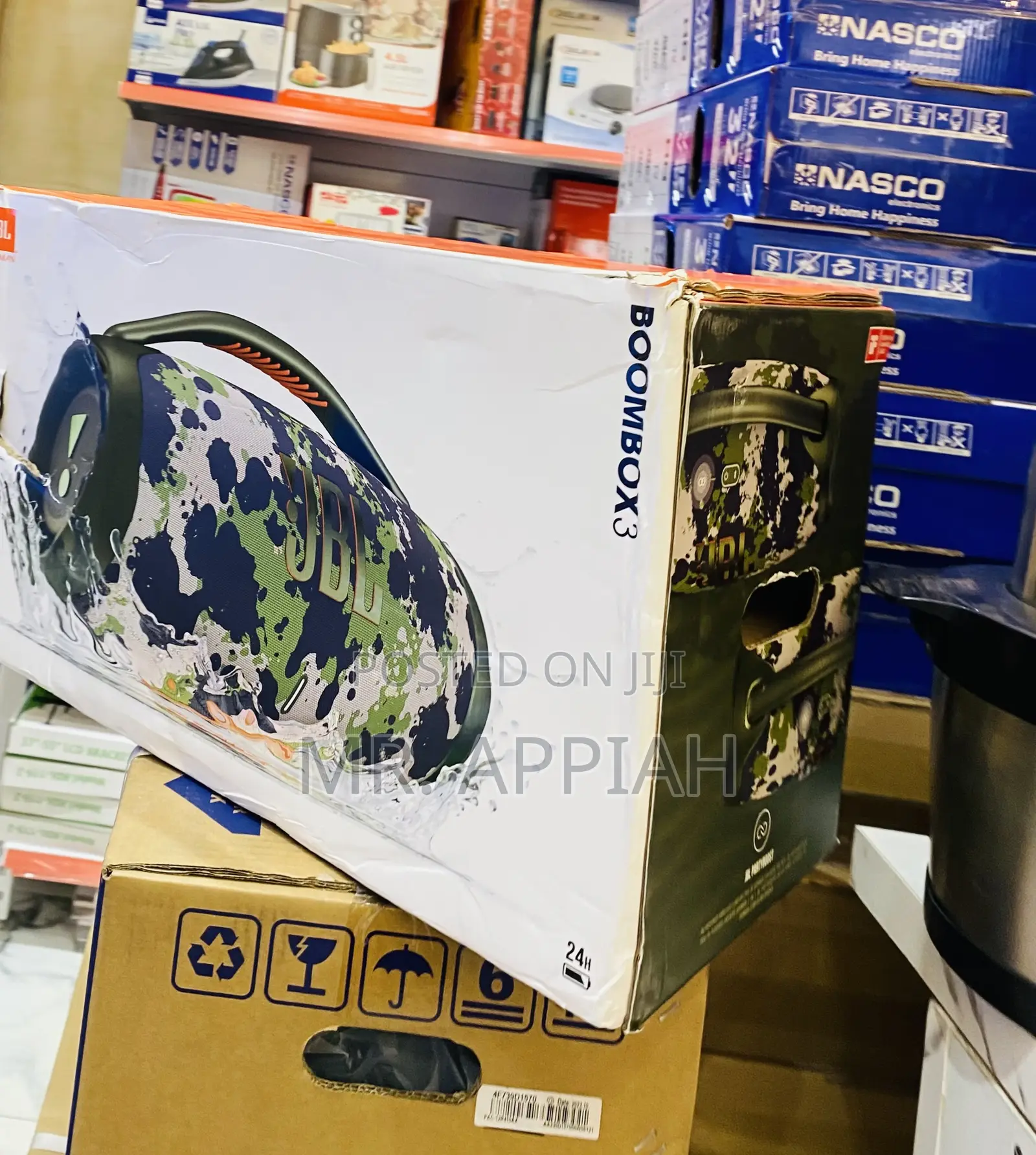 Latest JBL Boombox 3 Waterproof Bluetooth Speaker(5 Watt).