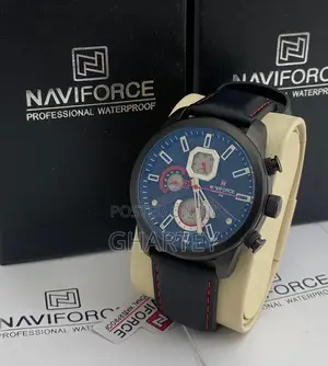 Genuine Leather Men’S Naviforce Watch